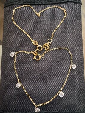 2X Real Yellow Gold Bracelets